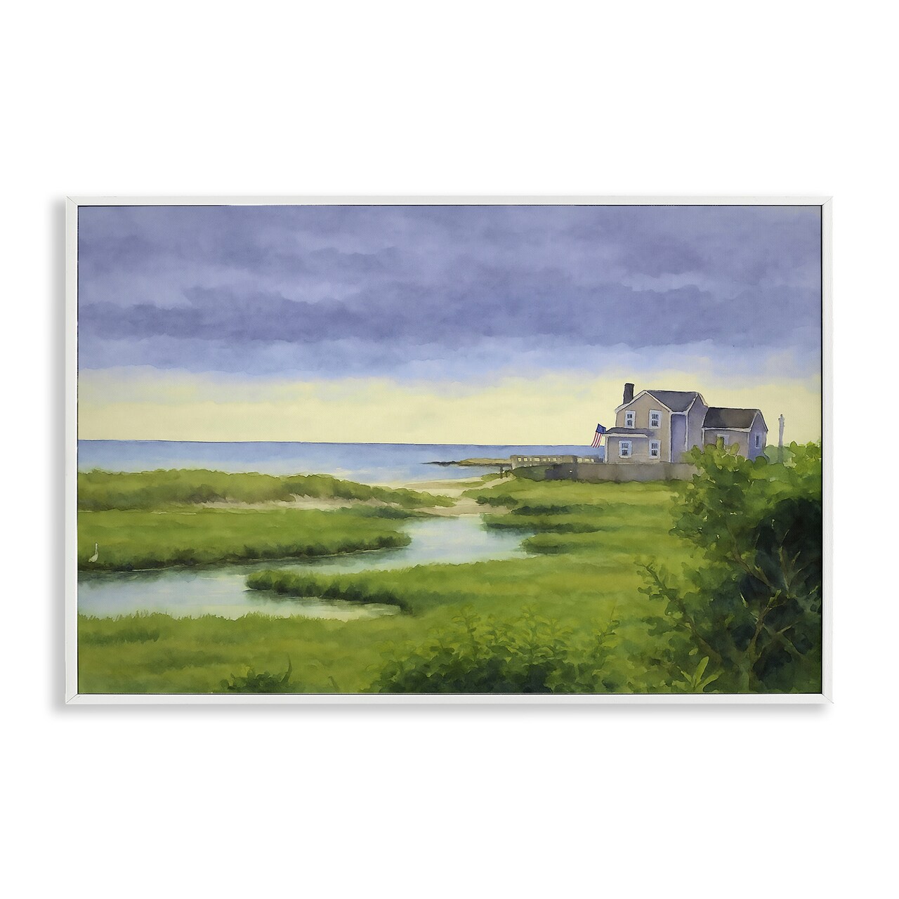 Stupell Industries Marshside Serenity on Cape Framed Giclee, design by Grotto Studios
